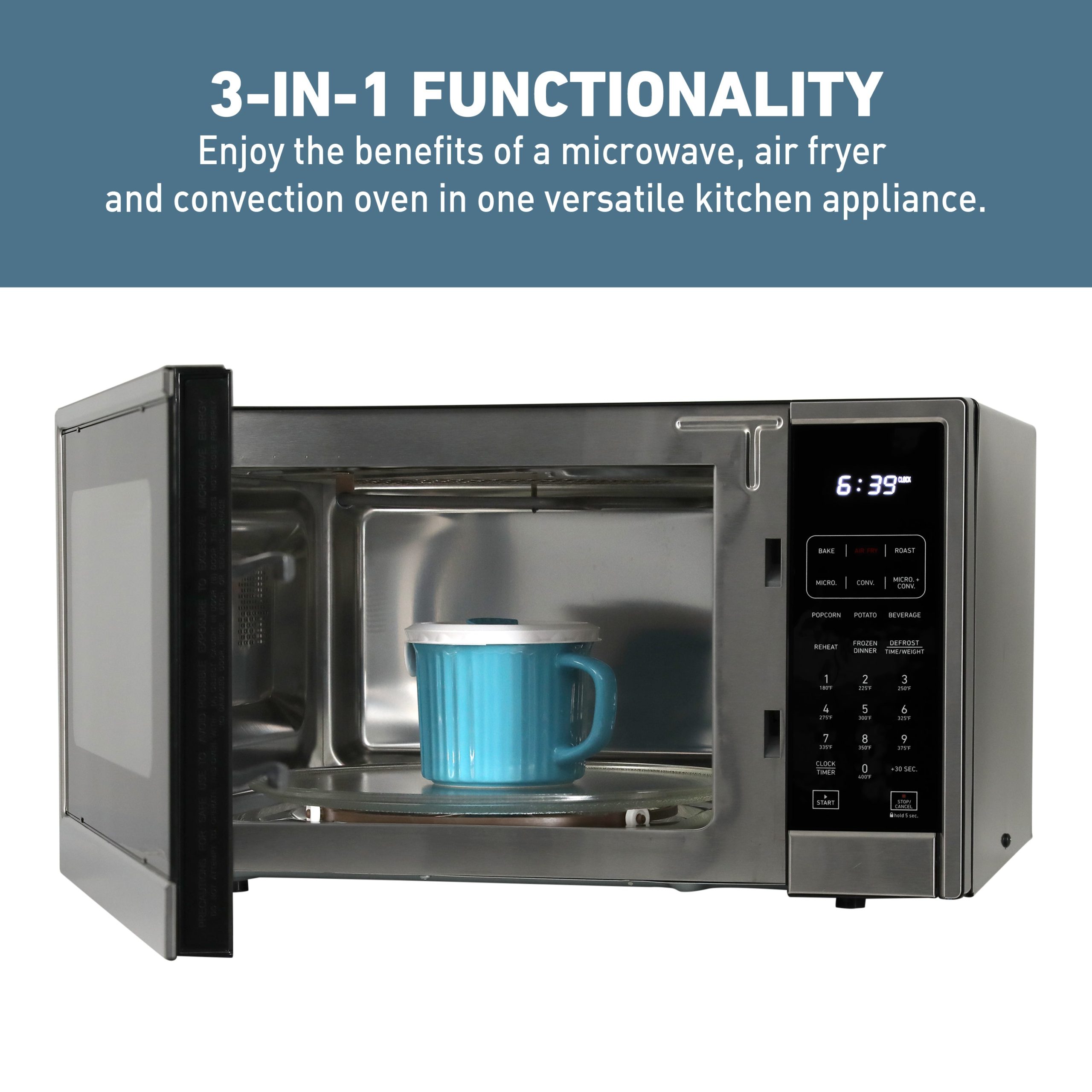 West Bend Microwave Air Fry, Convection Oven 3-in-1, 1.3 cu. ft. Capacity - Image 4