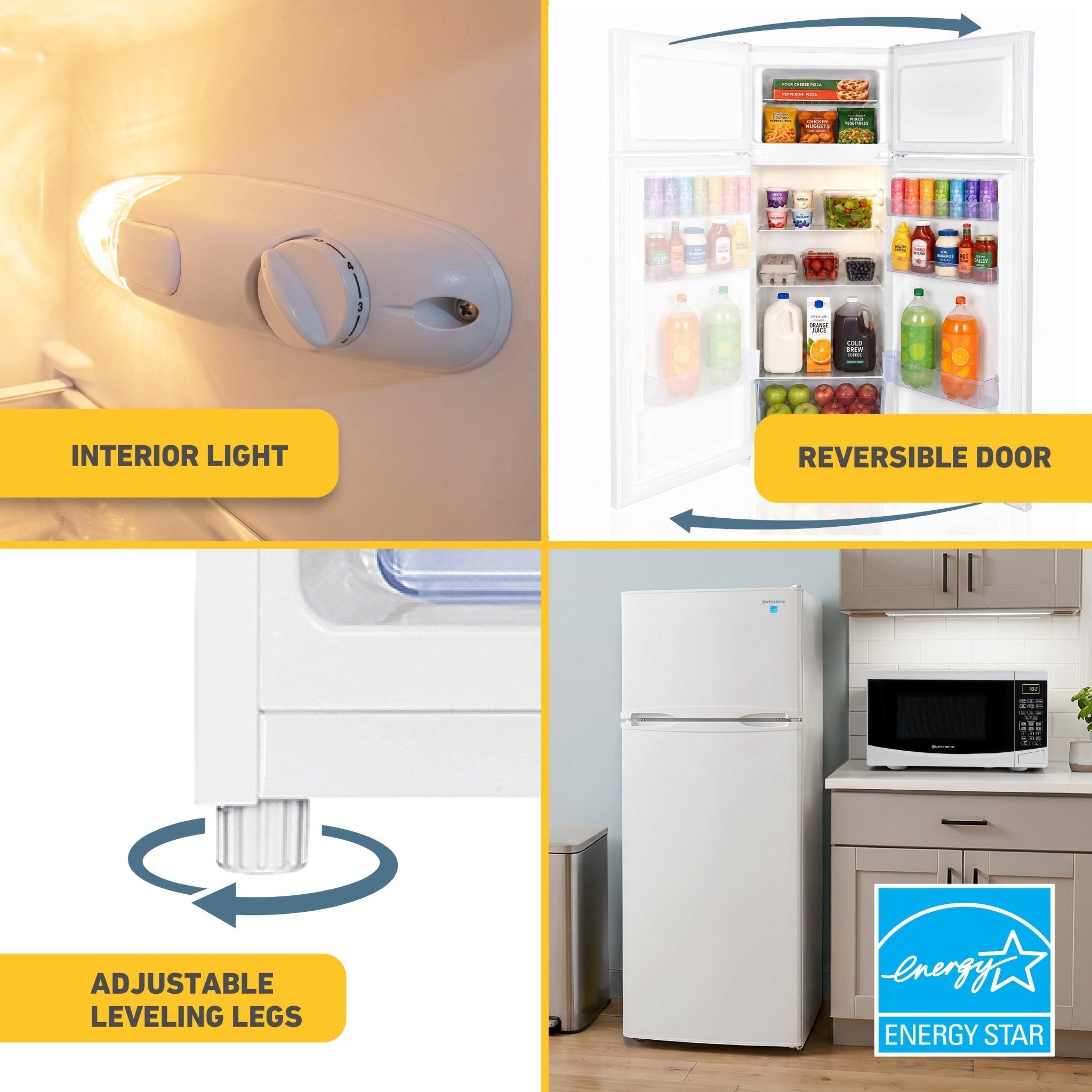 West Bend 7.5 cu. ft. Apartment Size Refrigerator - Image 4