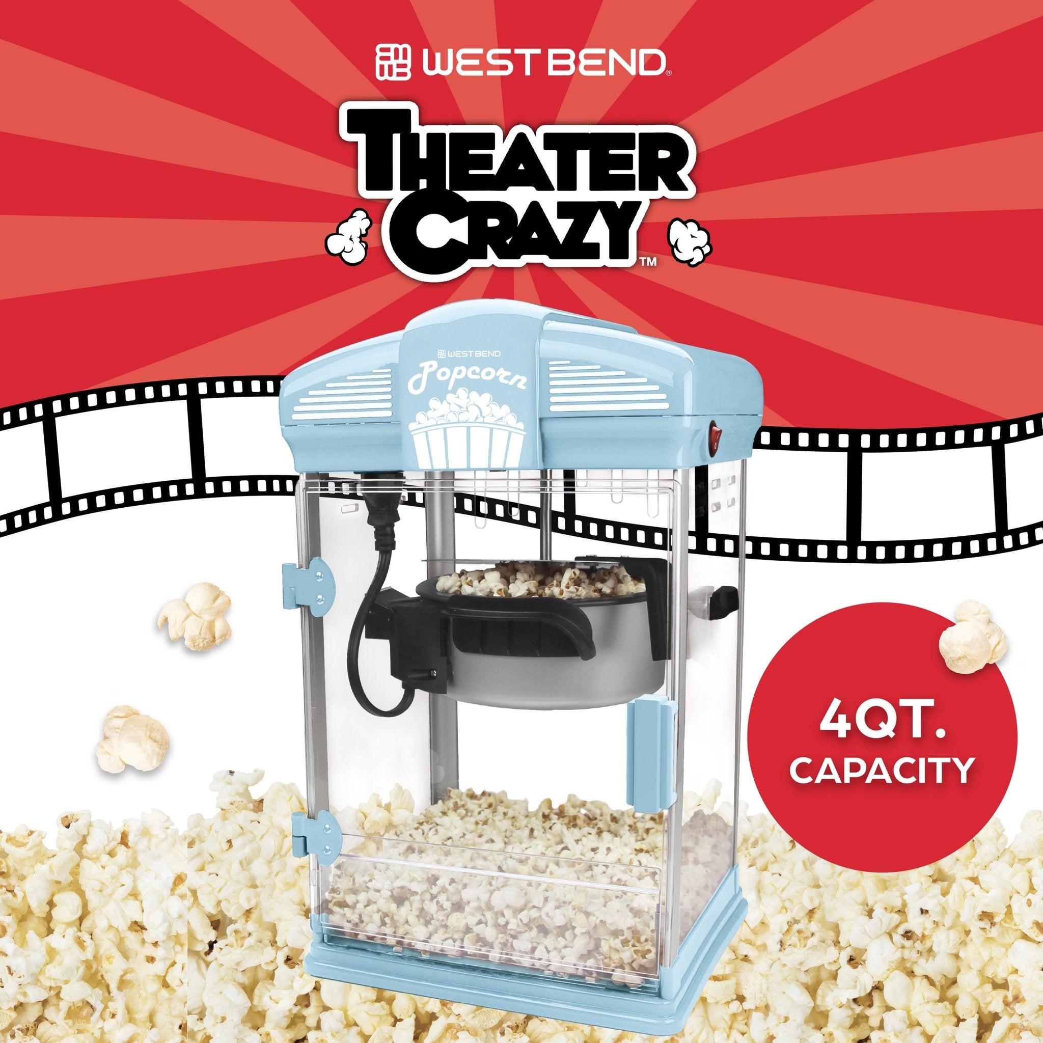 West Bend Theater Crazy Hot Oil Popcorn Maker - Image 3