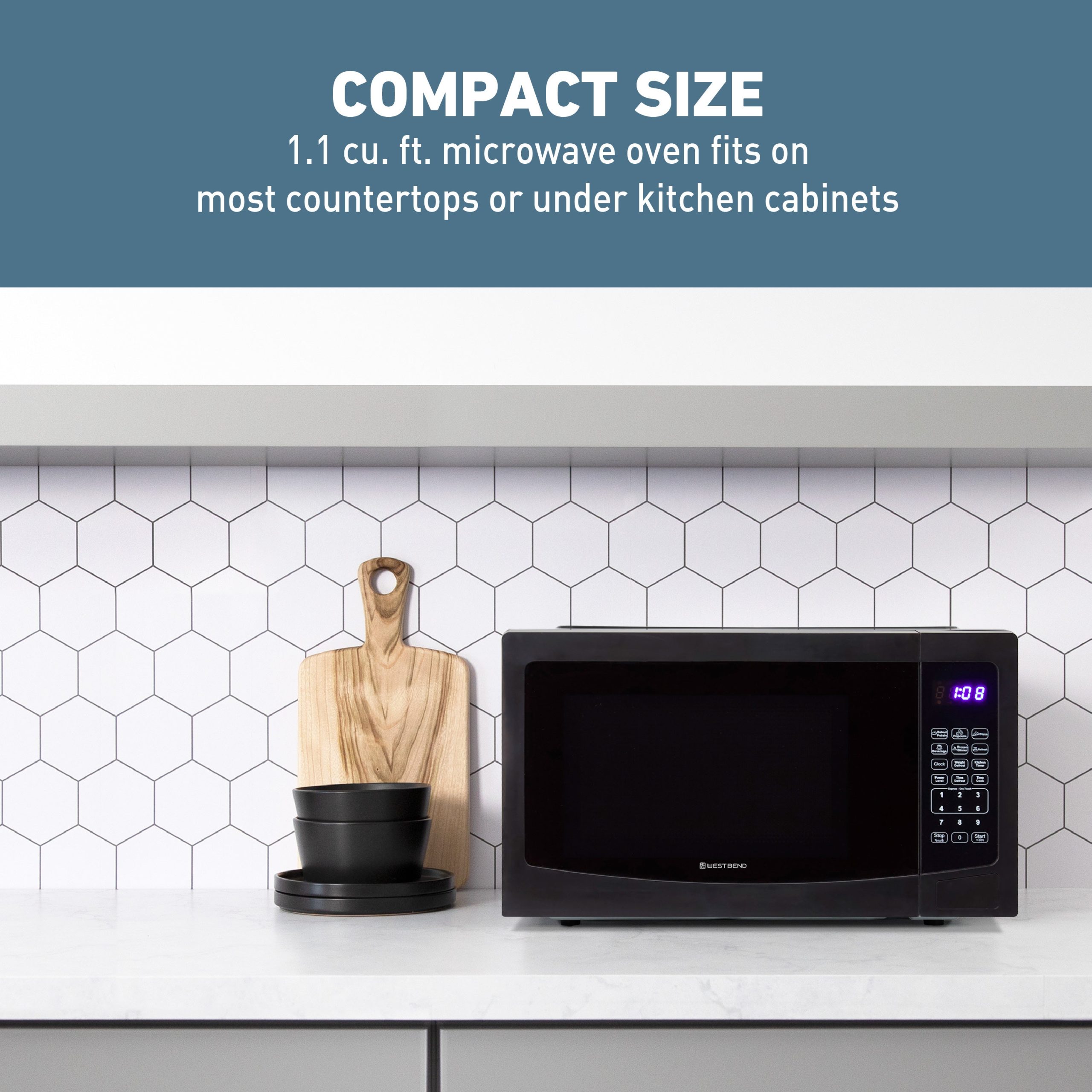 West Bend Microwave Oven, 1.1 cu. ft. Capacity - Image 5